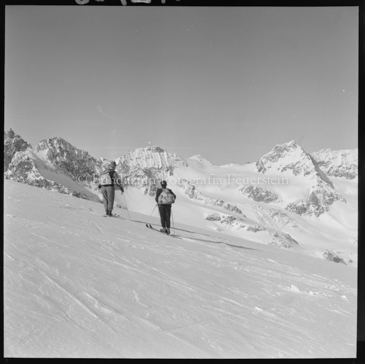 Silvrettatour 1956, Blick von Ochsenscharte auf Silvrettahorn