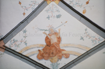 Wandmalereien an der Decke der Kirche, Christus