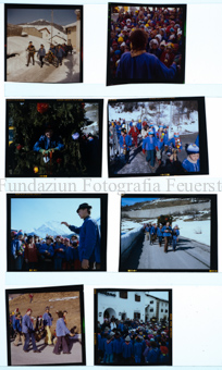 Chalandamarz, Umzug und Chor