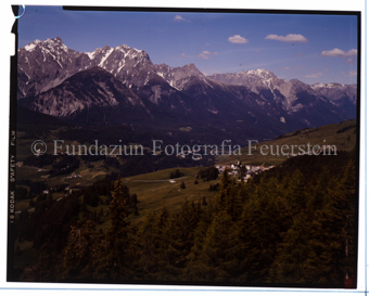 Sicht auf Ftan, Sommer