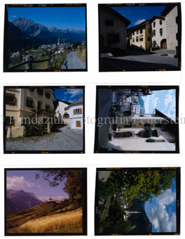 Aus der Serie: Scuol Winter, Sent Sur-En Uina, Sent Dorfdetails Sommer