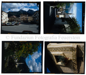 Aus der Serie: Scuol Winter, Sent Sur-En Uina, Sent Dorfdetails Sommer