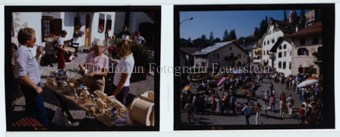 Aus der Serie: Scuol Sommer, Scuol engadiner Häuser / Erker / Fenster