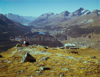 St. Moritz, Silvaplana und drei Seen sichtbar