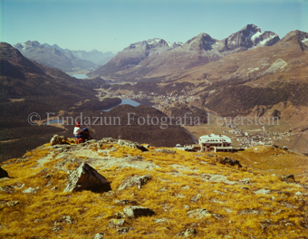 St. Moritz, Silvaplana und drei Seen sichtbar