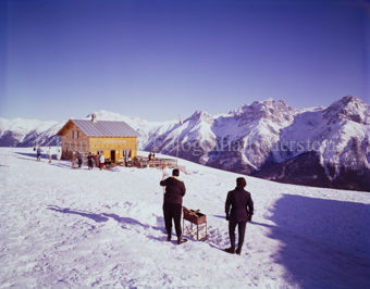 Scuol, Motta-Naluns, Bergrestaurant, gegen Lischana