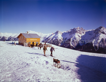 Scuol, Motta-Naluns, Bergrestaurant, gegen Lischana