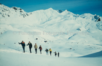Skitourengänger beim Aufstieg zur Greitspitz