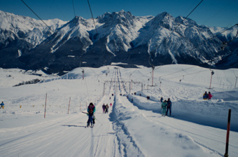 Blick vom Schlepplift Schlivera ins Tal