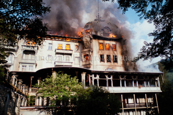 Brand im Hotel Waldhaus