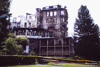 Brand im Hotel Waldhaus, ausgebranntes Gebäude