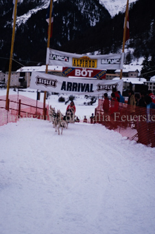 Alpirod Hundeschlittenrennen, Gespann im Ziel «Böt»
