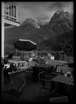 Terrasse Cafe Rauch in Scuol