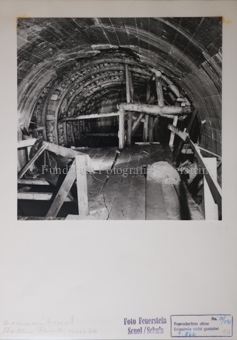 Druckstollen, Wassereinbruch, Holzgerüst, Tantermozza