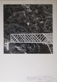 Holzbrücke, Baustelle, Holzgerüst