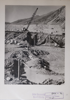 Baustelle, Kran, Fundament, Gruppe Bauarbeiter