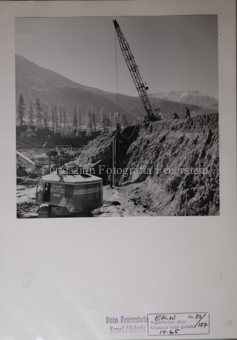 Baustelle, Kran, Fundament, Gruppe Bauarbeiter