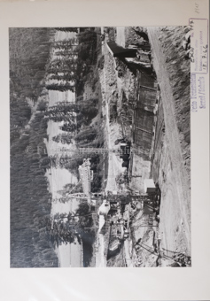 Baustelle, Kran, Fundament, Gruppe Bauarbeiter