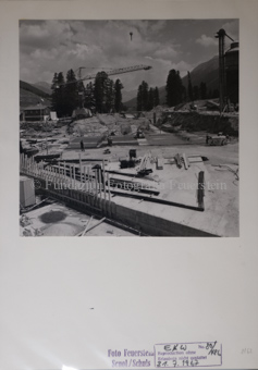 Baustelle, Fundament, Beton, Gruppe Bauarbeiter