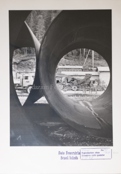 Baustelle, Lastwagen, Gruppe Bauarbeiter, Röhre