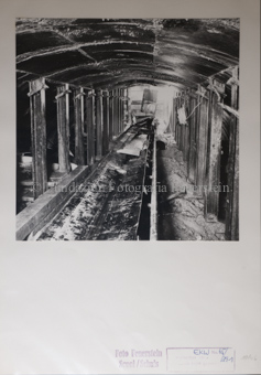 Druckstollen, Gleise, Holzgerüst