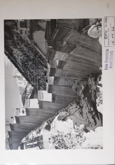 Staumauer, Baustelle, Kran, Brücke, Berglandschaft, Schnee