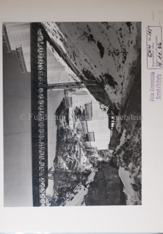 Staumauer, Baustelle, Brücke, Berglandschaft, Schnee