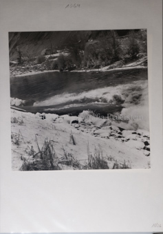 Einleitungssituation in einen Fluss, im Winter mit Schnee