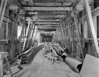 Via da S-charl, Brückentunnel, Betonstahlgitter, Holzpfeiler