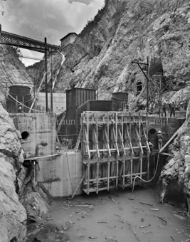 Val Laschadura, Schlucht, Baustelle, Staumauer, Brücke