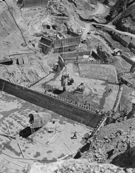 Punt dal Gall, Staumauer, Baustelle, Gerüste, Beton