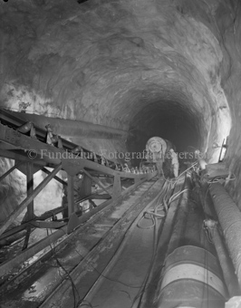 Via da S-charl, Druckstollen, Bergarbeiter, Gleise, Beton, Loren, Stahlgerüst
