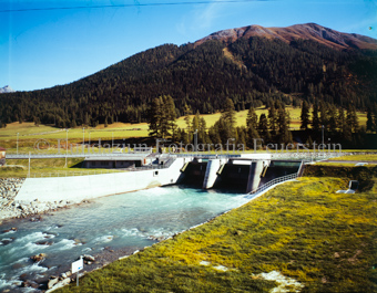 Via da S-charl, Schleuse, Fluss, Berglandschaft