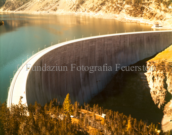 Punt dal Gall, Staumauer, See, Berglandschaft