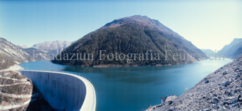 Punt dal Gall, Staumauer, See, Berglandschaft