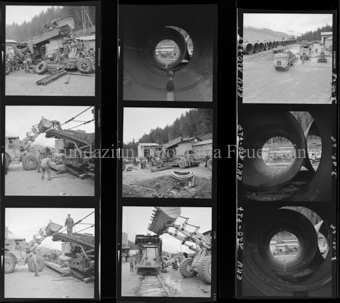 Baustelle, Bagger, Röhre