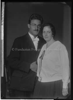Porträt Mann und Frau (Domenic sen. Feuerstein und Anna Feuerstein-Huber)