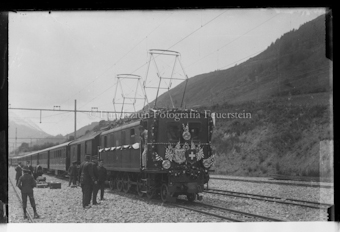 Einweihung Rhätische-Bahn, Scuol, Festumzug