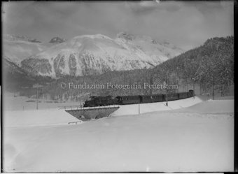 Aufnahmen mit Zug für die Rhätische Bahn