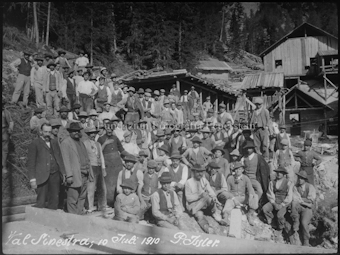 Gruppenbild, Baustelle, Val Sinestra