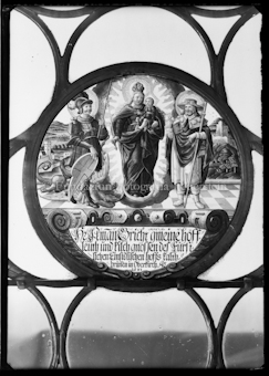 Verzierte Glasscheibe