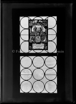 Verzierte Glasscheibe