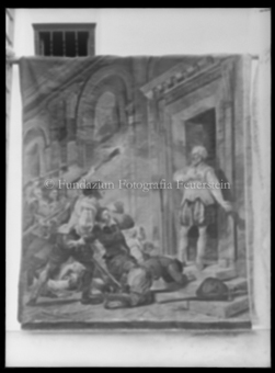 Aufnahme eines bemalten Tuchs (unscharf)