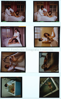 Innenaufnahme, Massage, Frau in Kurbad