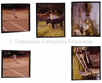 Aussenaufnahme Kind am Bach mit Enten, Kind mit Ponys, Tennisplatz