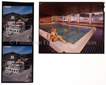 Innenaufnahme Schwimmbad, Aussenaufnahme Hotel Traube,
