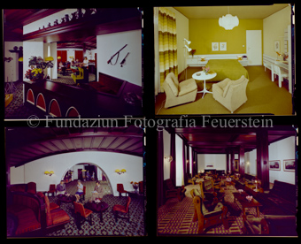 Innenaufnahme, Aufenthaltsraum, Zimmer in grüngelben Farbtönen