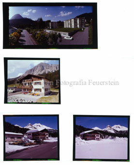 Aussenaufnahme Gebäude, Sommer und Winter