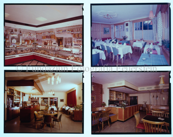 Innenaufnahme Esszimmer, Theke Metzgerei,