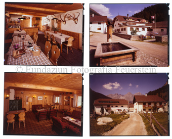 Innenaufnahme Zimmer und Esszimmer, Aussenaufnahme Gebäude